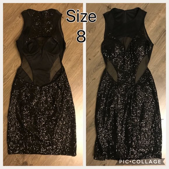 Faviana Dresses & Skirts - Faviana Black Sequin Cocktail Dress